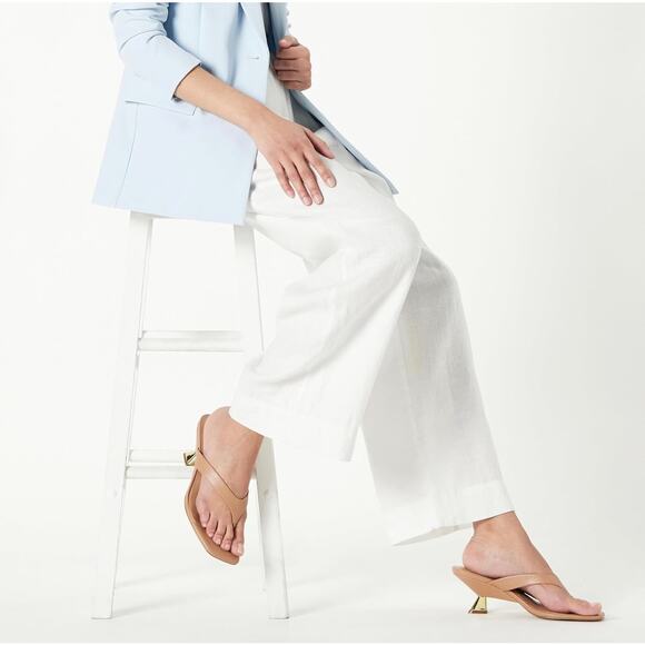 The Drop Women's Tan Dakota Thong Sculpted Heel Sandal - Picture 1 of 5